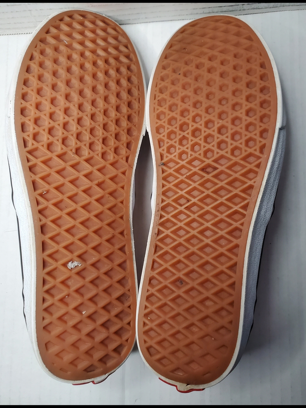 Vans Slip-On Checkerboard Peach/White Shoes Womans 10 - Picture 6 of 8